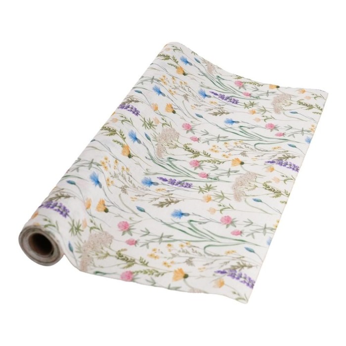 ROLLO FLORAL CM.48x300 BIANCO